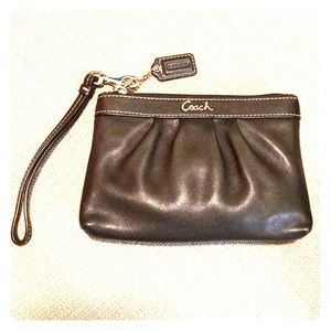 Leather Coach wristlet